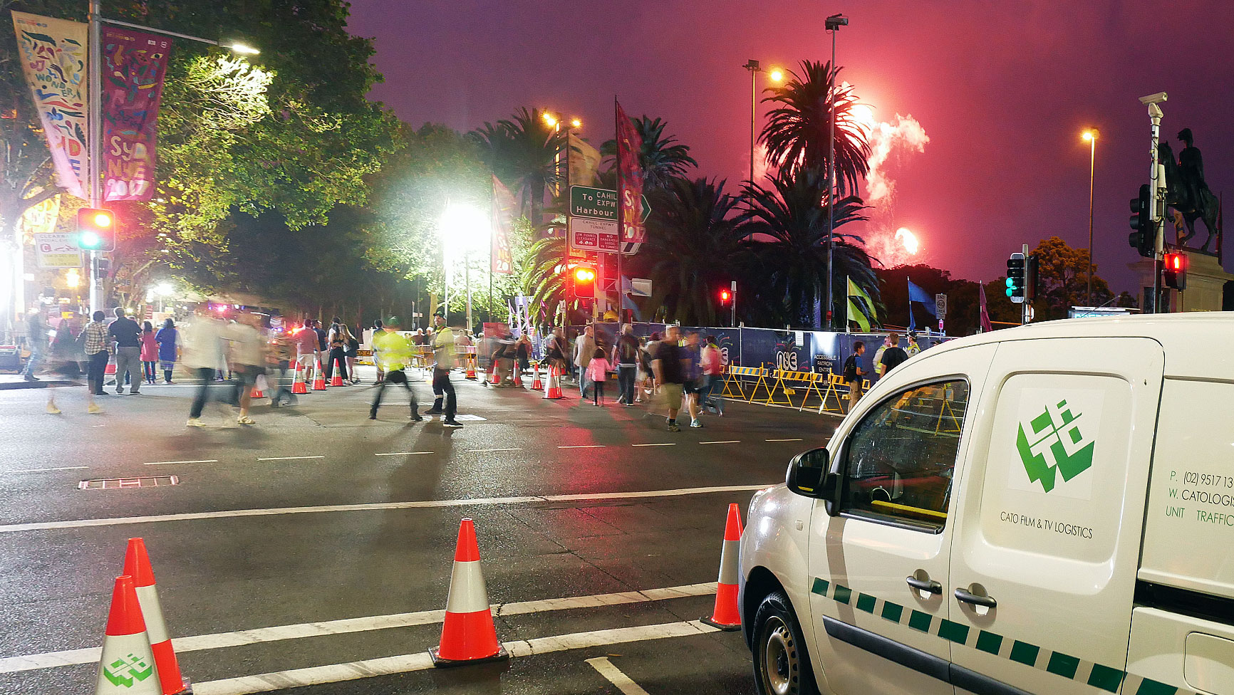 Pedestrian managementOver 1 million people attend Sydney's New Years celebration. Cato location services helped manage and keep safe the enormous amount of attendees that saw the fireworks.