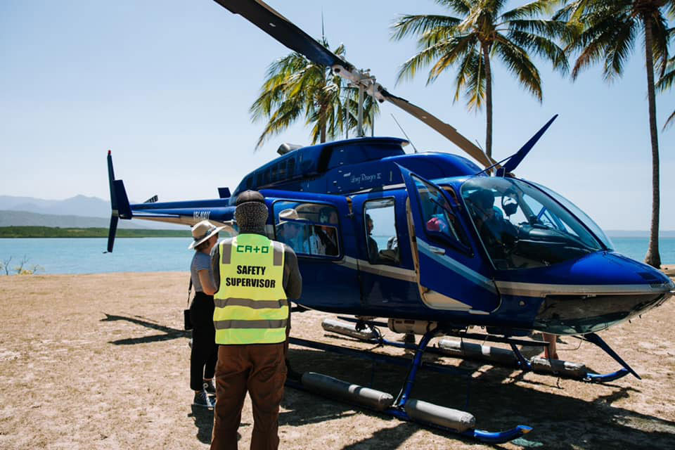 CATO Safety Supervisor on set for the Netflix film Dive Club Port Douglas.